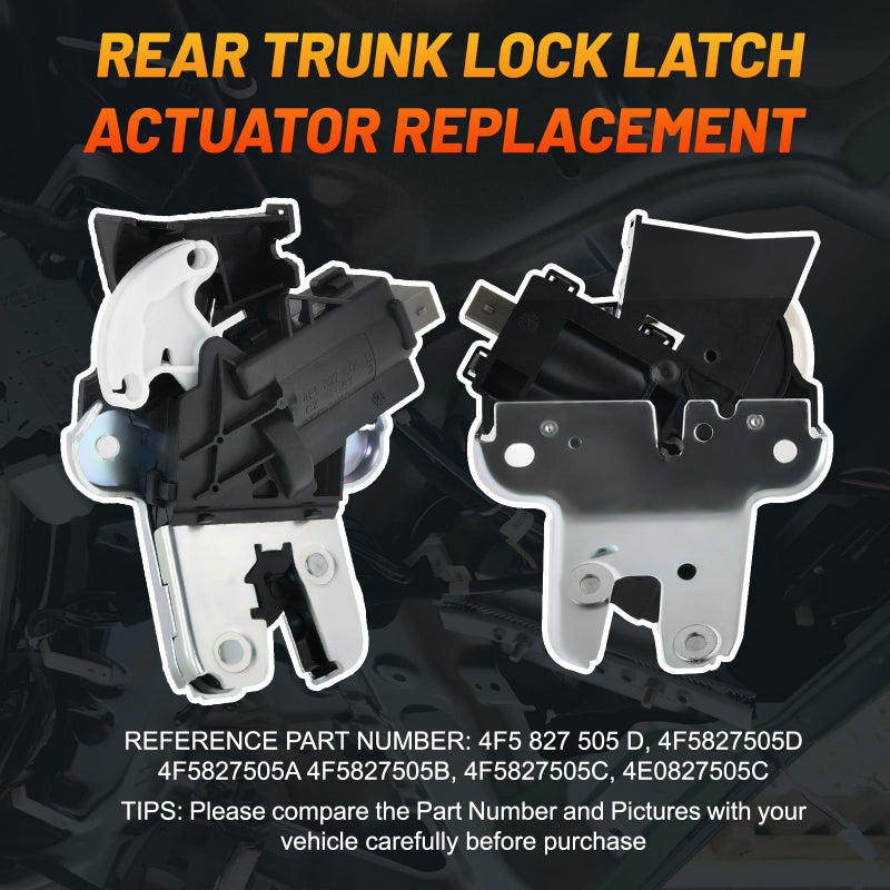 Geloo 4F5827505D 4F5 827 505 D Rear Trunk Lock Latch Actuator Replacement for VW Passat B7 EOS CC A6 C6 A4 A5 A8 Seat EXEO Jetta Boot Lid Trunk Latch 4F5827505 A B C - Image 5